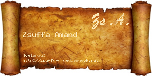 Zsuffa Amand névjegykártya